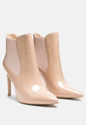 MOLINA High Heeled Chelsea Boot In Nude