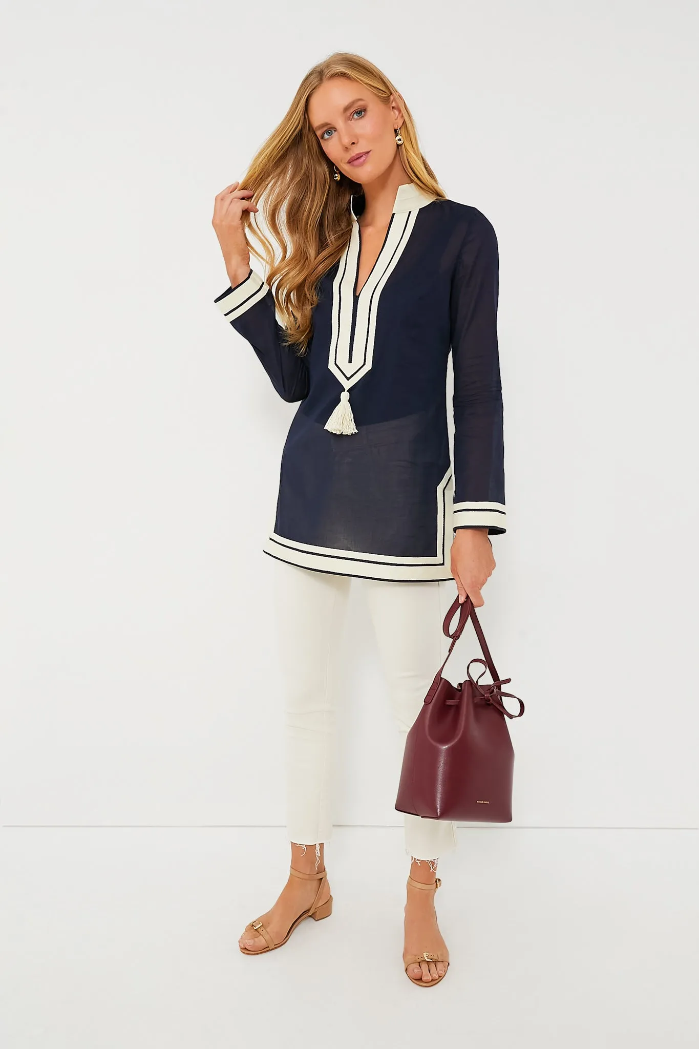 Navy Cotton Tory Tunic