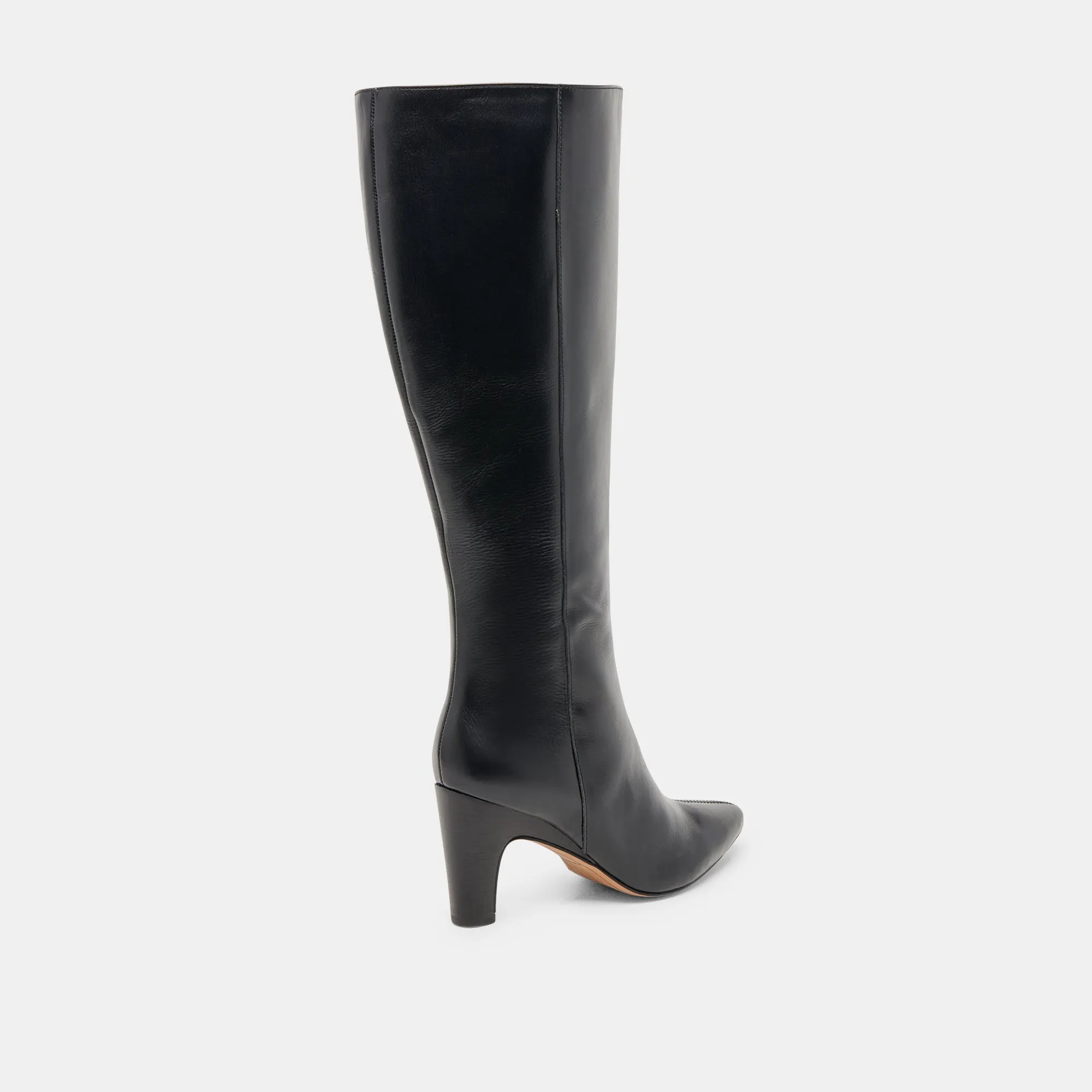 NELAS WIDE CALF BOOTS BLACK LEATHER