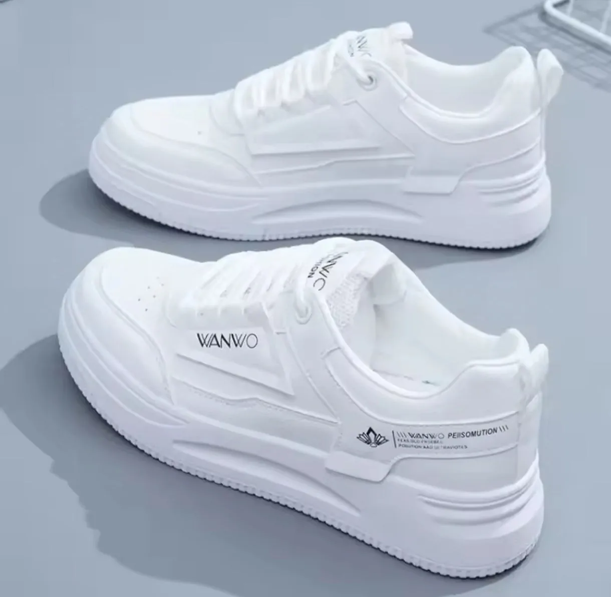 New 2024 Women Sneakers Thick-soled Small White Shoes Women's Breathable Student Board Shoes Thick-soled Platform Shoe 35-40