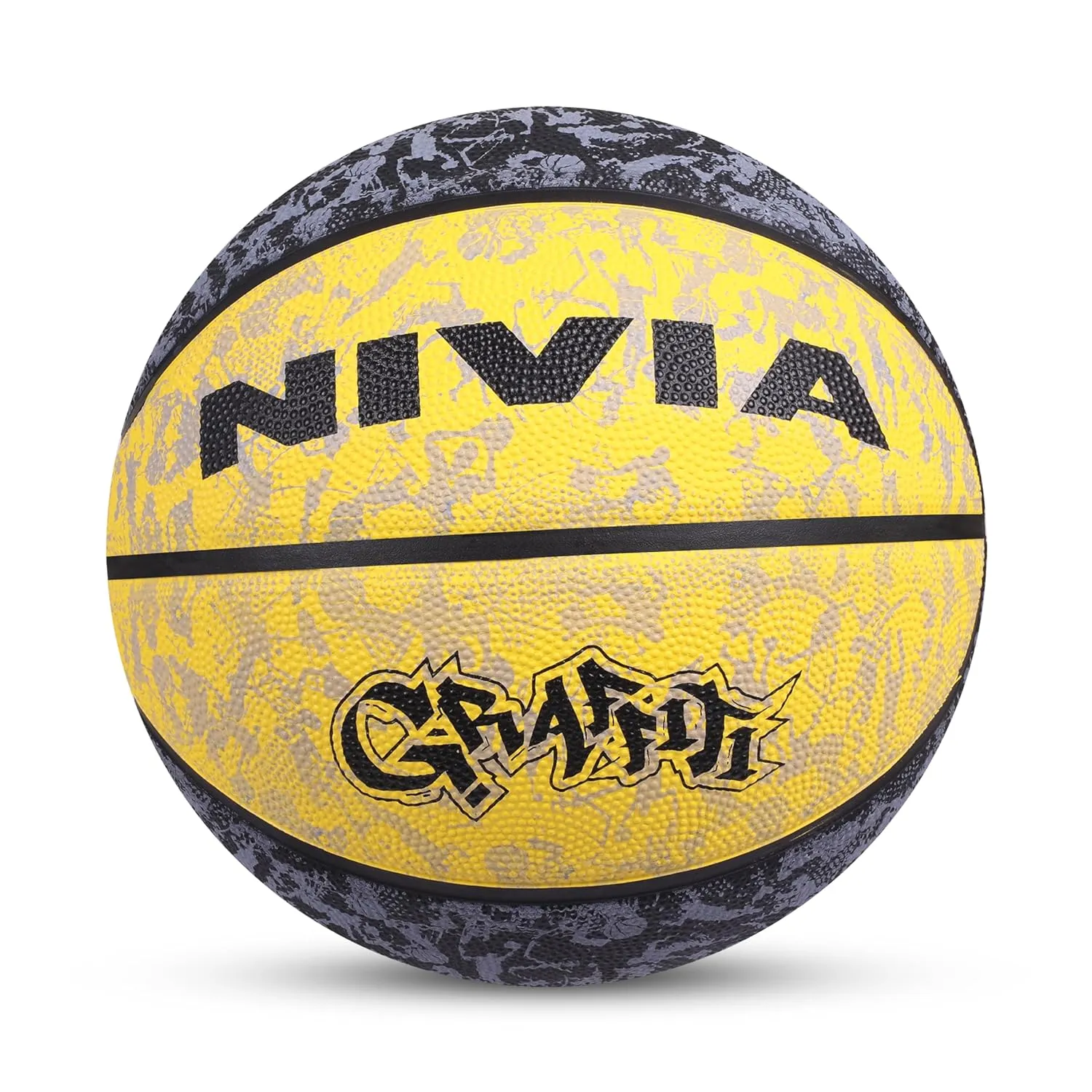 Nivia Graffiti Basketball/Material Rubber/Rubberized Moulded/Panel 8/Suitable for: Indoors Matches