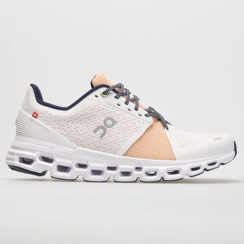 ON Women's Cloudstratus Road Running Shoes-White/Almond