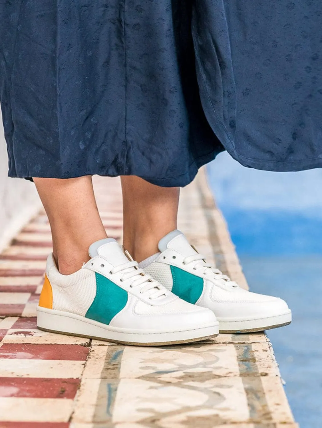 Orient Recycled Unisex Vegan Sneakers | Saffron & Jade