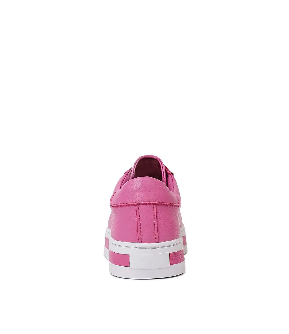 Paradise Hot Pink Leather Sneakers