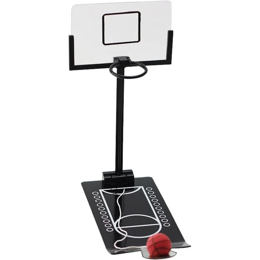 Portable Foldable Mini Basketball Game Toy, 20.6x9.5x24.8cm, Black - GOMINIMO