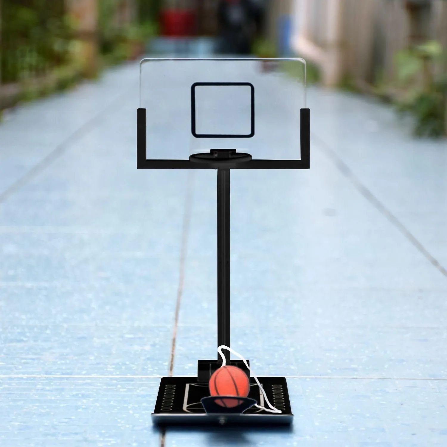 Portable Foldable Mini Basketball Game Toy, 20.6x9.5x24.8cm, Black - GOMINIMO