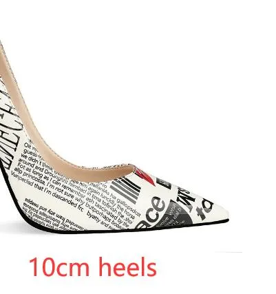 Pre Order:  Newspaper Print Stiletto Pumps