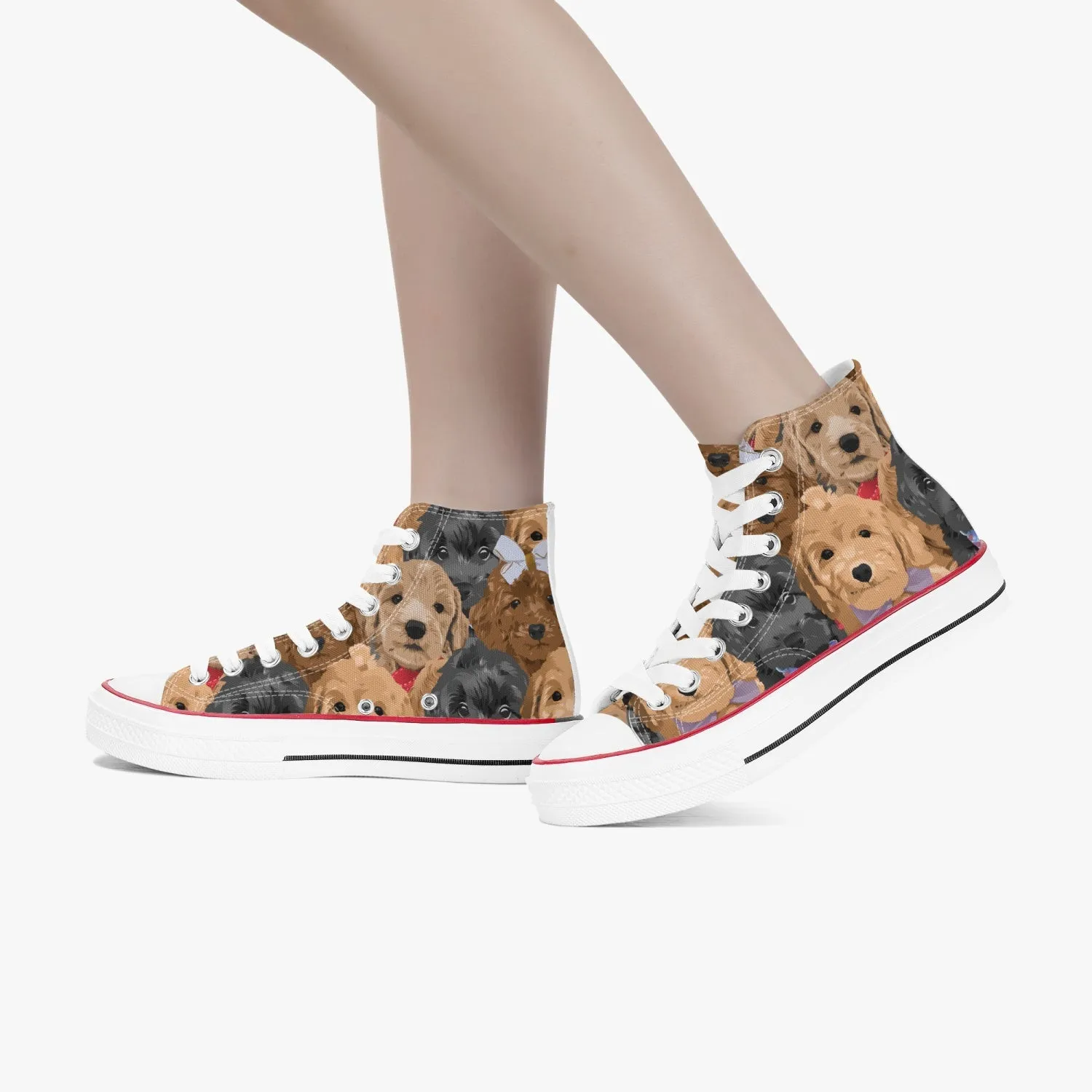 Puppy High-Top Canvas Shoes