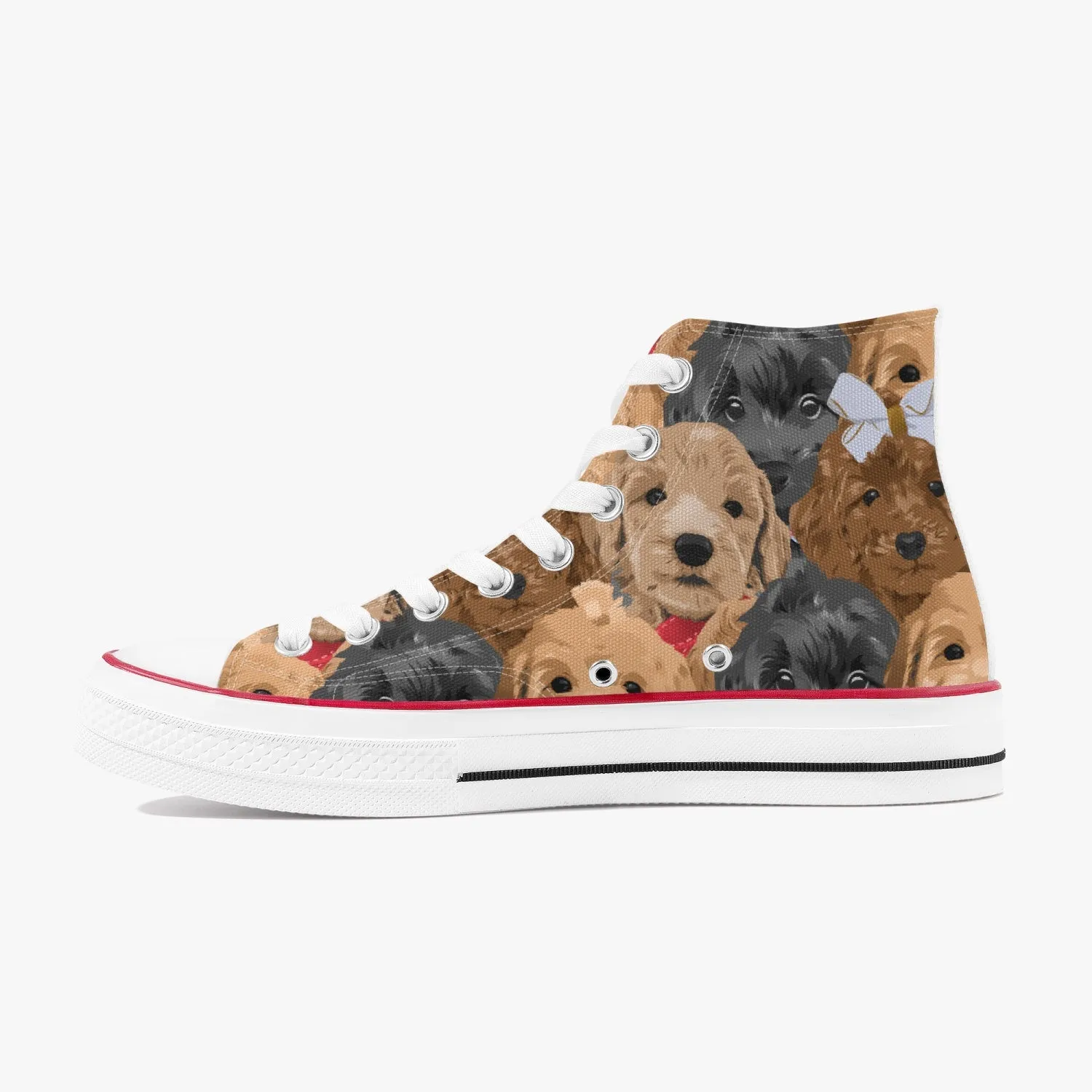 Puppy High-Top Canvas Shoes