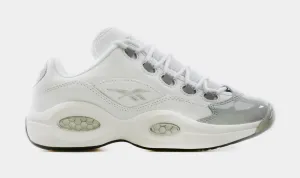 Question Low Grey Toe Grade School Basketball Shoe (White/Grey)