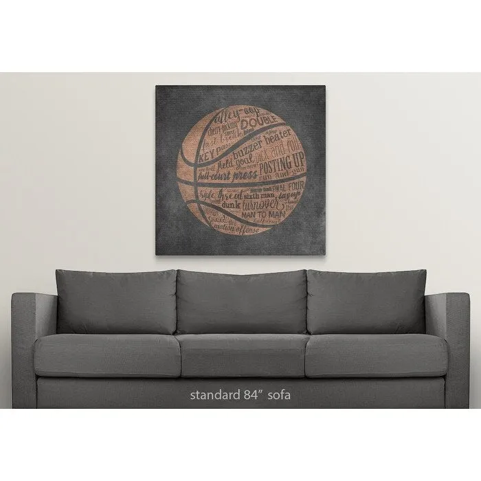 "Basketball Terms" Canvas Wall Art