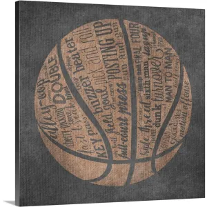 "Basketball Terms" Canvas Wall Art