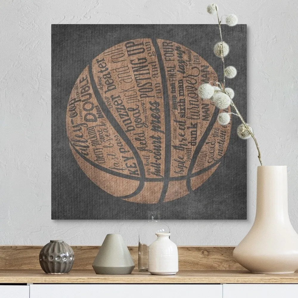 "Basketball Terms" Canvas Wall Art