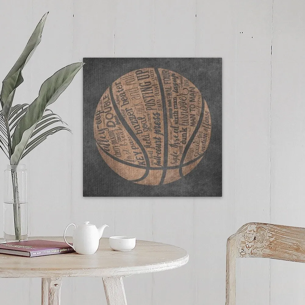 "Basketball Terms" Canvas Wall Art