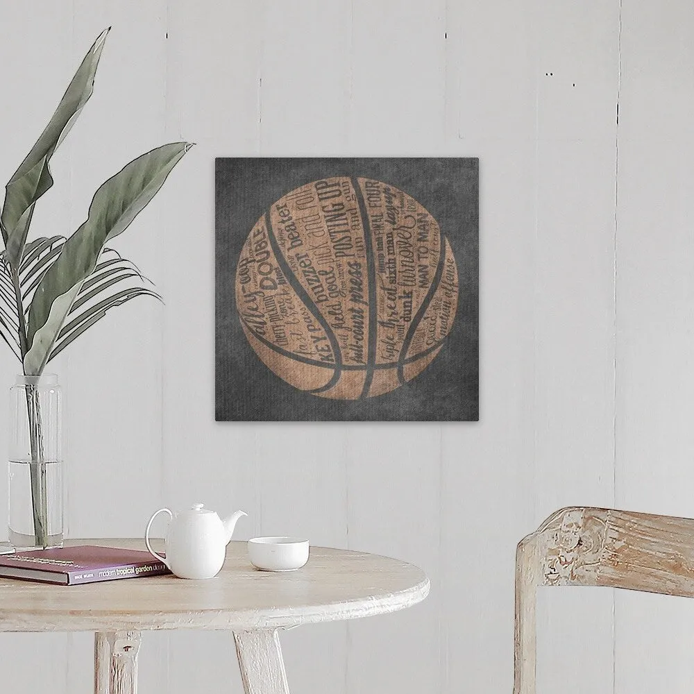 "Basketball Terms" Canvas Wall Art