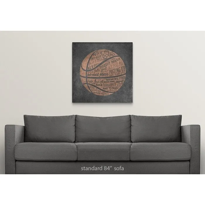 "Basketball Terms" Canvas Wall Art