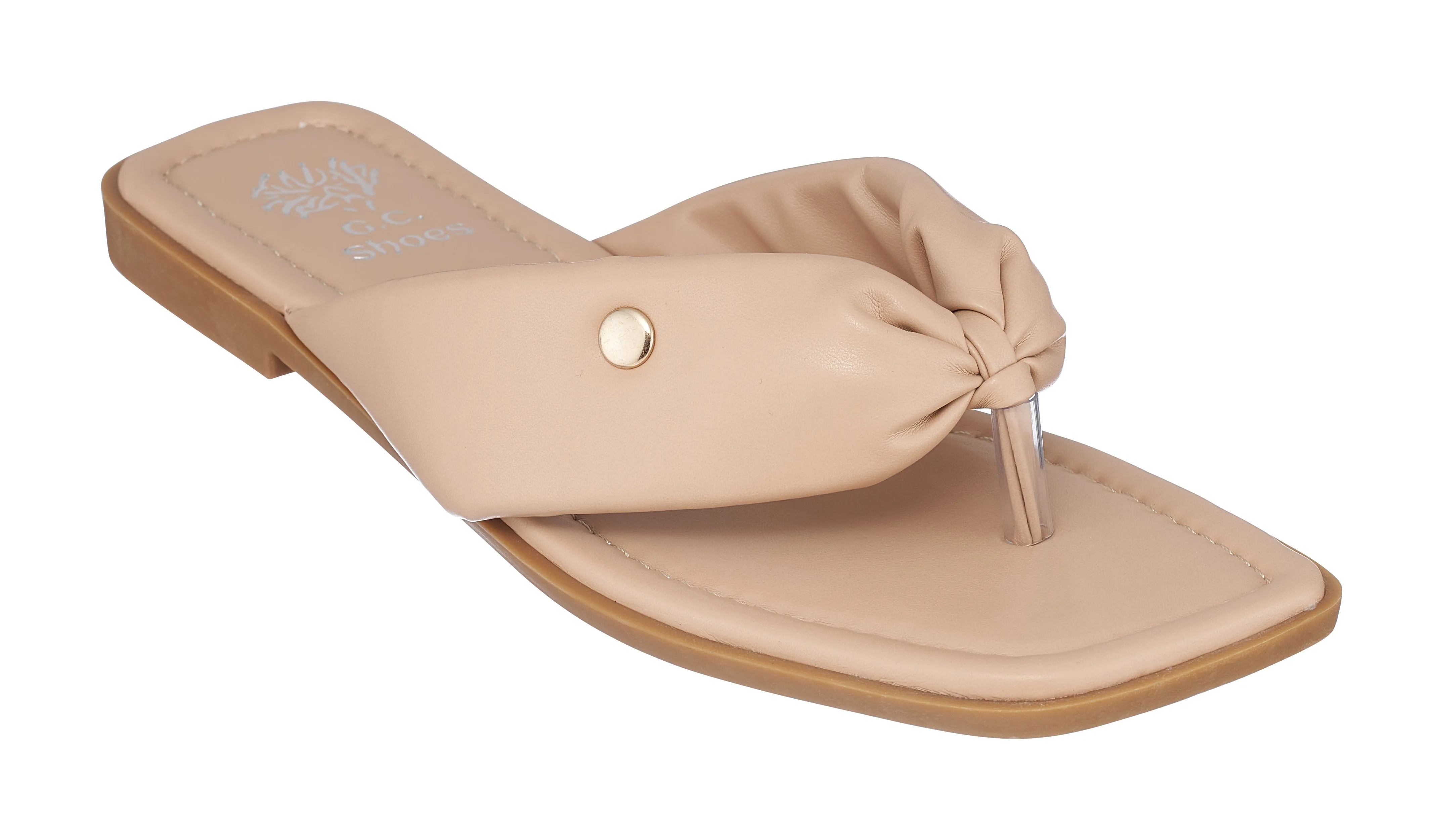 Reid Nude Flat Sandals