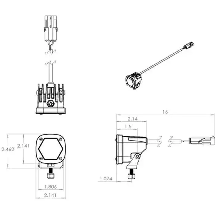 S1 2.1 Inch LED Light