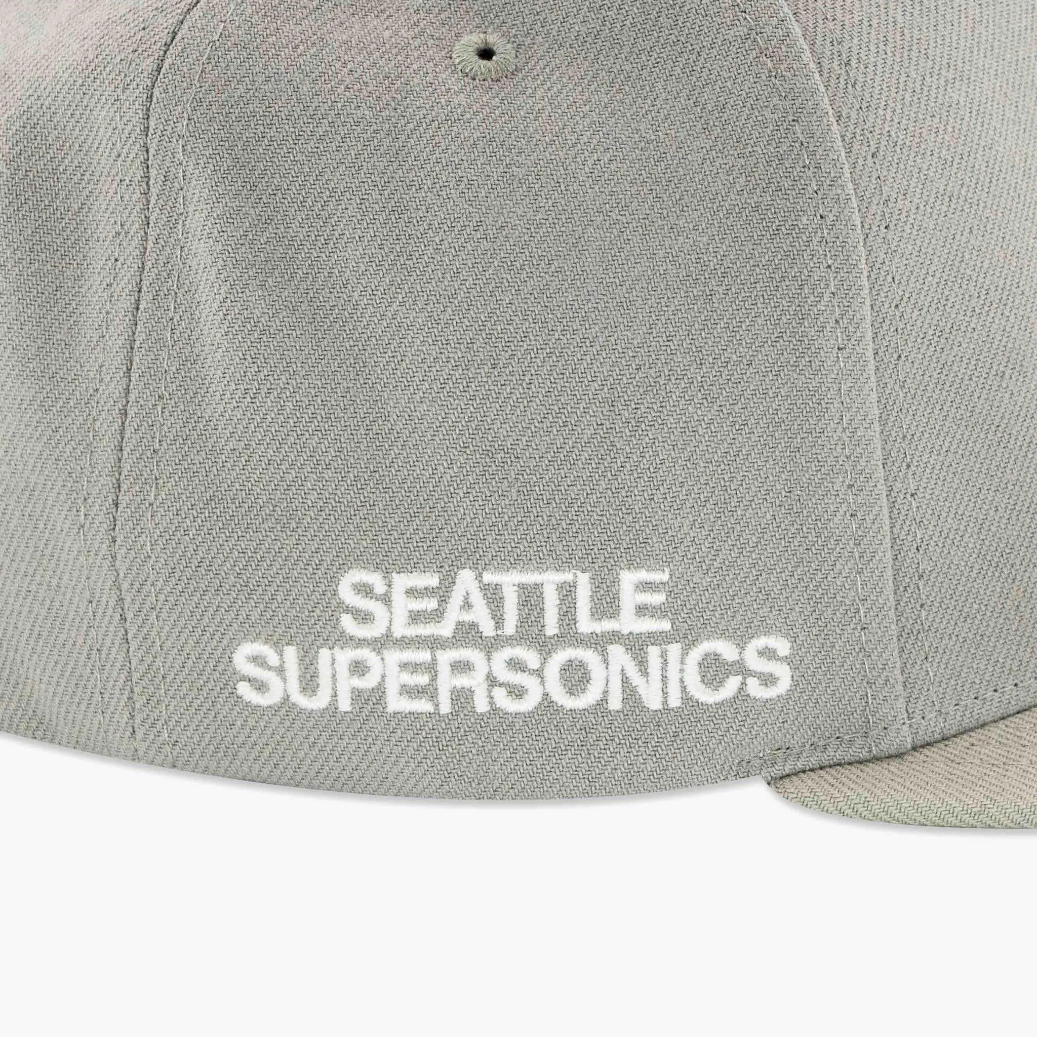 Seattle SuperSonics Grey & White Skyline Snapback