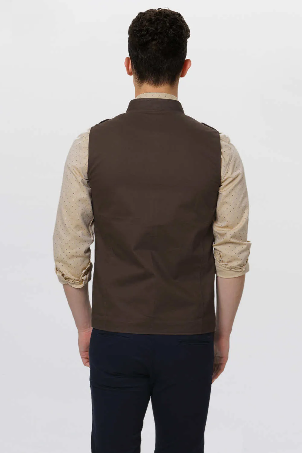 Slim Fit Bandhgala Sleeveless Jacket