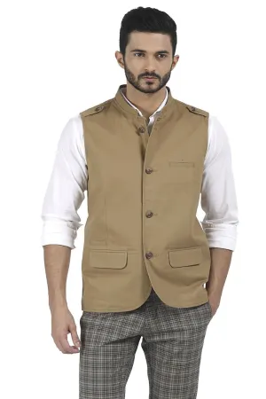 Slim Fit Bandhgala Sleeveless Jacket