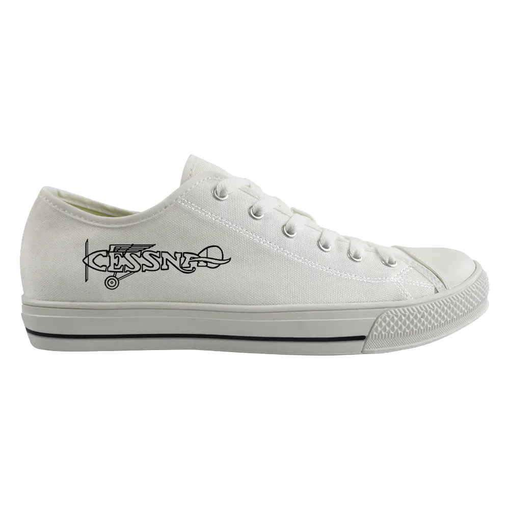 Special Cessna Text Designed Canvas Shoes (Men)