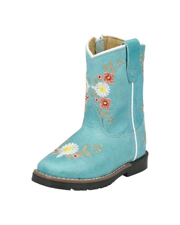 Toddler Girl's Autry Turquoise Square Toe Boot