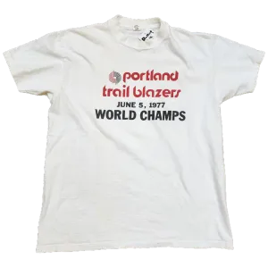 Trail Blazers 77' World Champ White Tee - Size X-Large