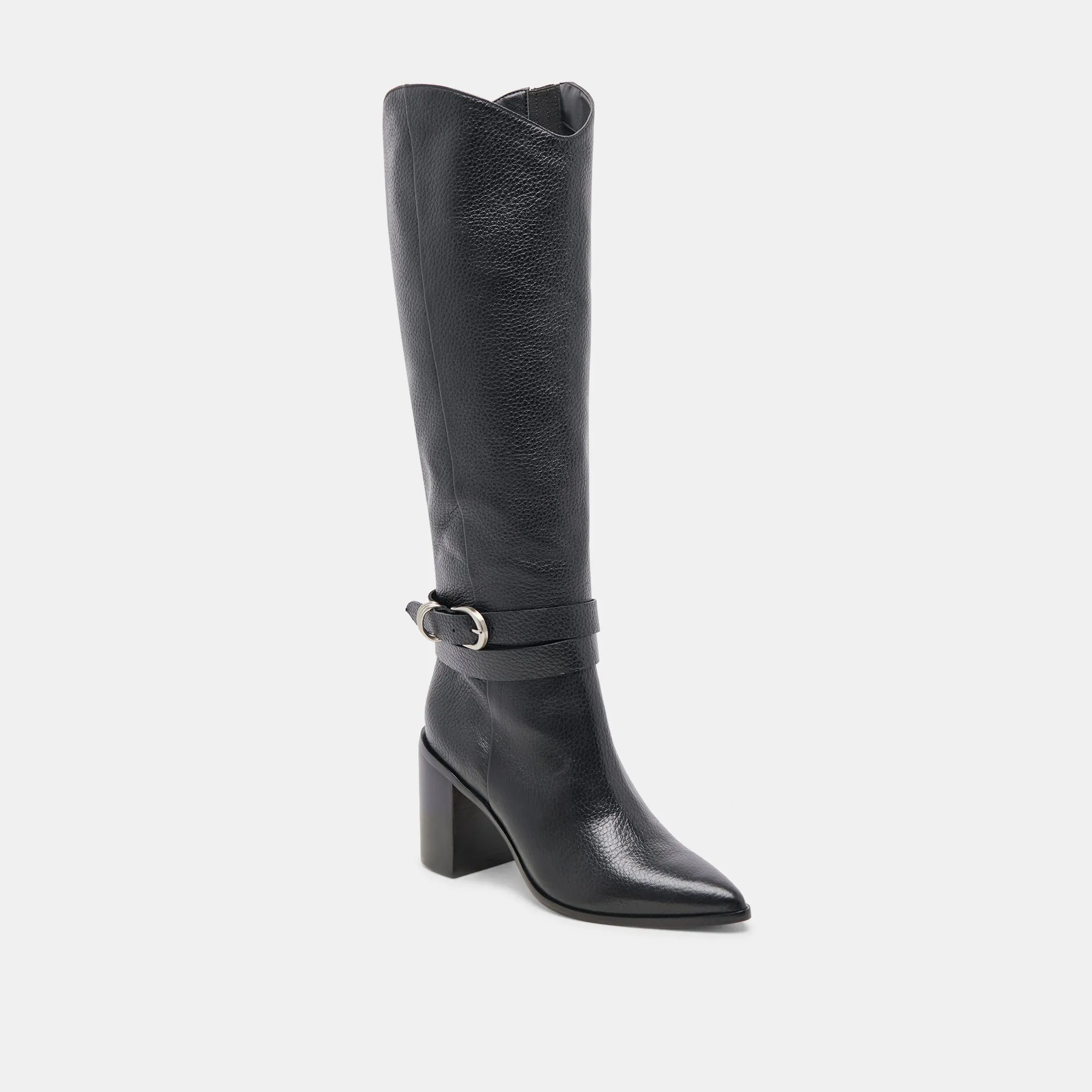 TYRONE WIDE CALF BOOTS BLACK LEATHER