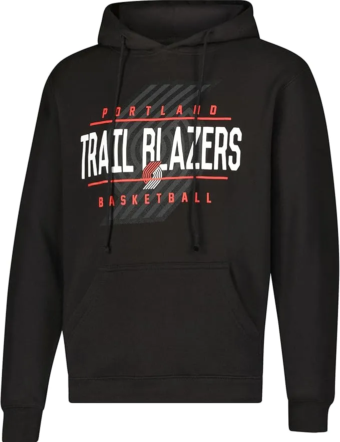 Ultra Game NBA Official Men's Super Soft Get Right Hoodie Sweatshirt, Portland Trail Blazers, Black|Portland Trail Blazers