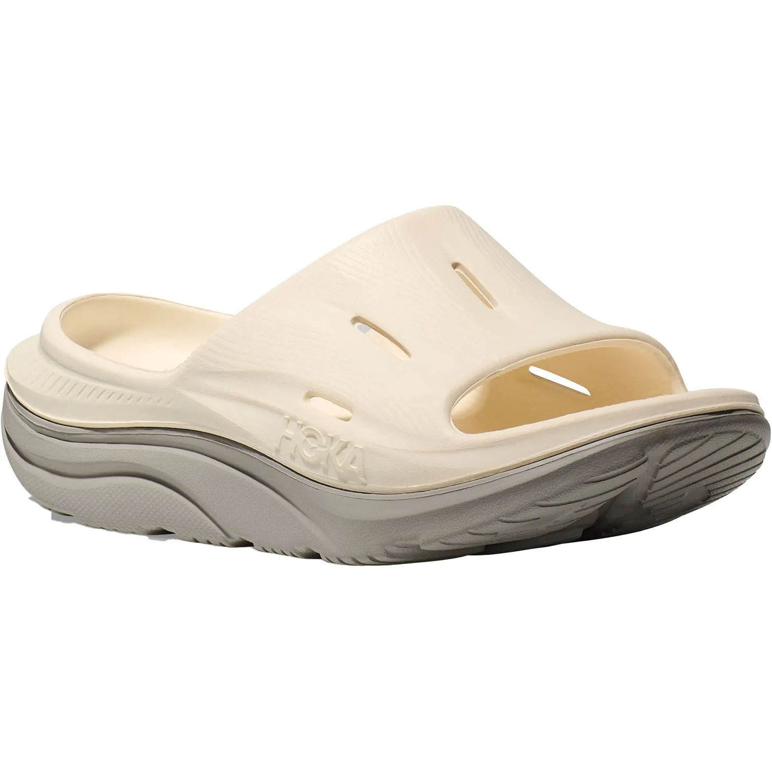 Unisex Hoka Ora Recovery Slide 3 Alabaster/Stardust EVA