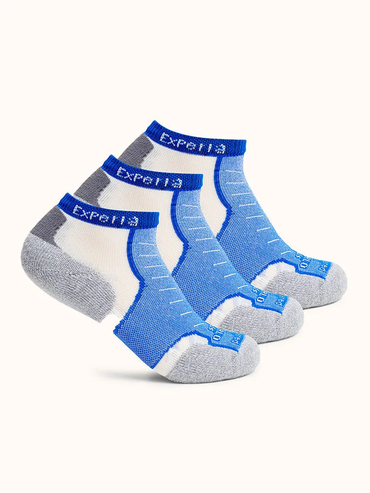 Unisex Padded Low-Cut Fitness Socks (3 Pairs)