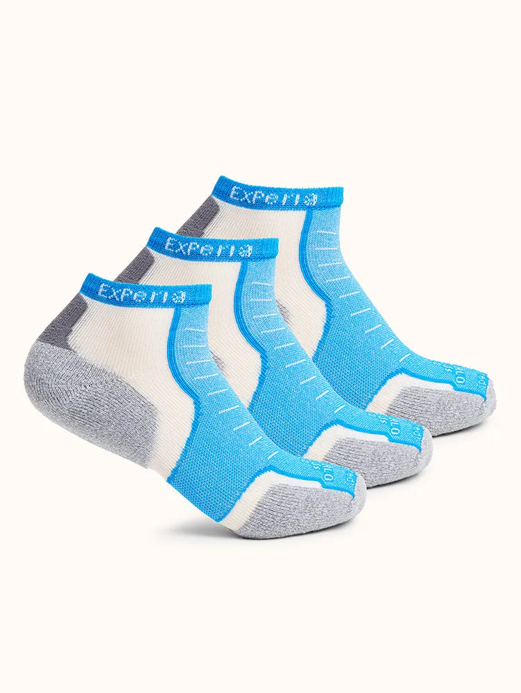 Unisex Padded Low-Cut Fitness Socks (3 Pairs)