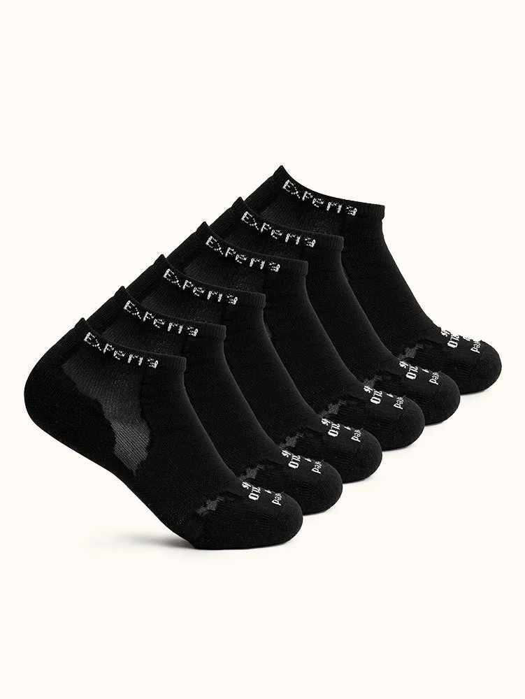 Unisex Padded Low-Cut Fitness Socks (6 Pairs)