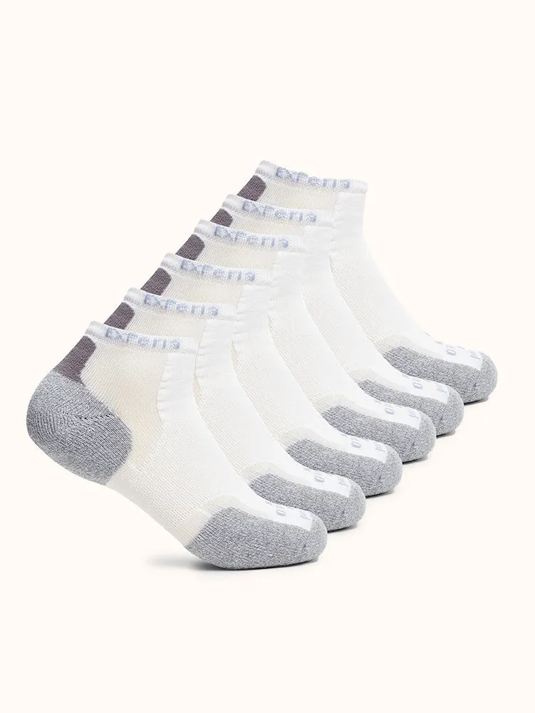 Unisex Padded Low-Cut Fitness Socks (6 Pairs)