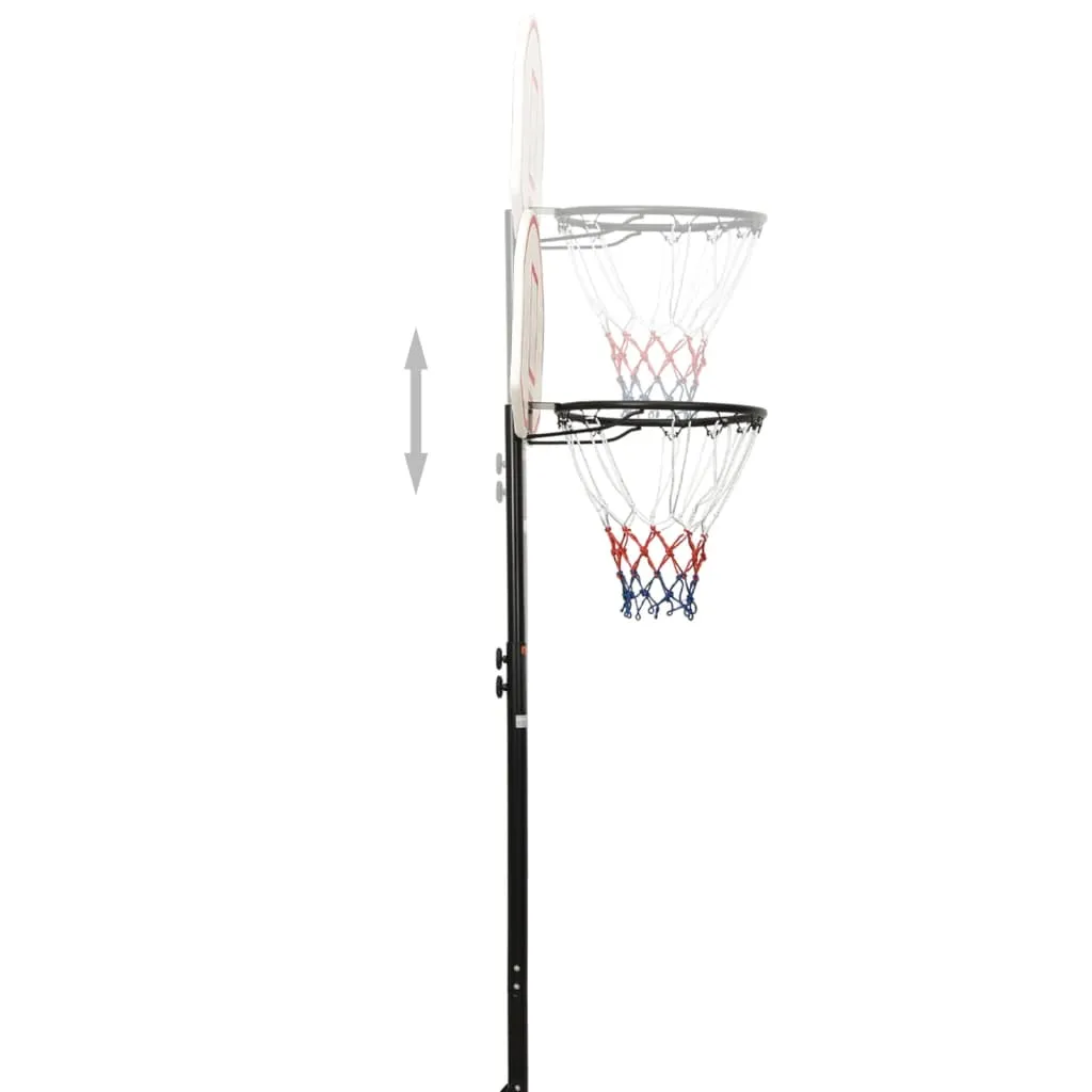 vidaXL Basketball Stand White 216-250 cm Polyethene