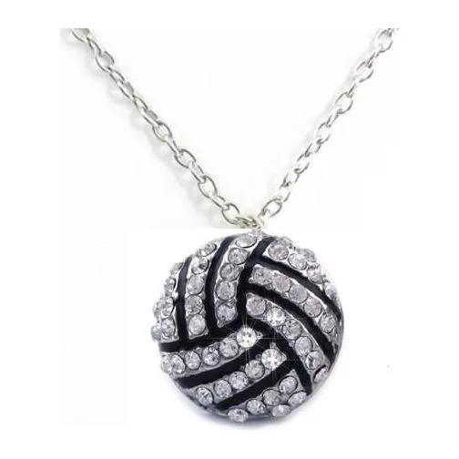 Volleyball Rhinestone Necklace