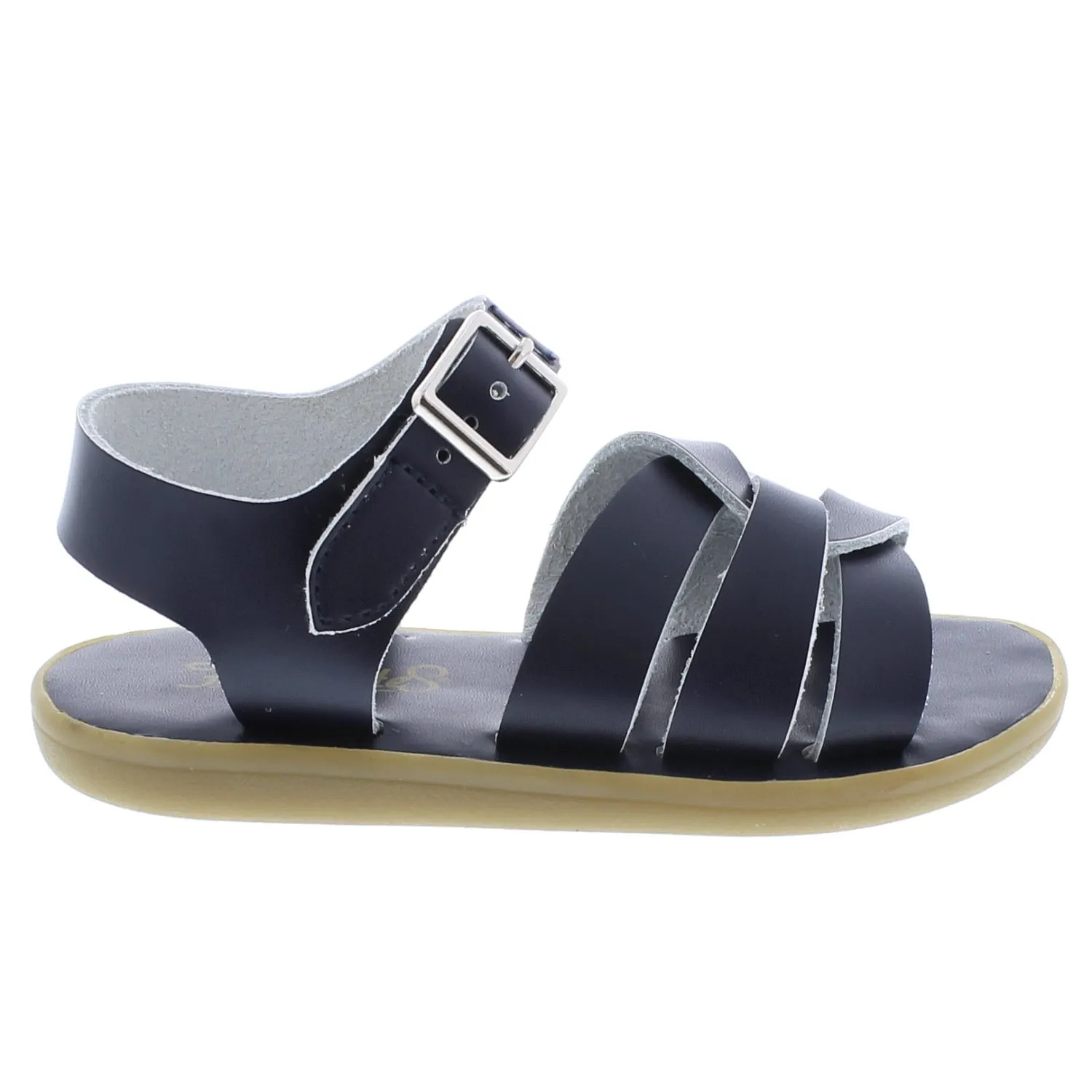 Wave Casual Kid's Sandal - Navy Leather