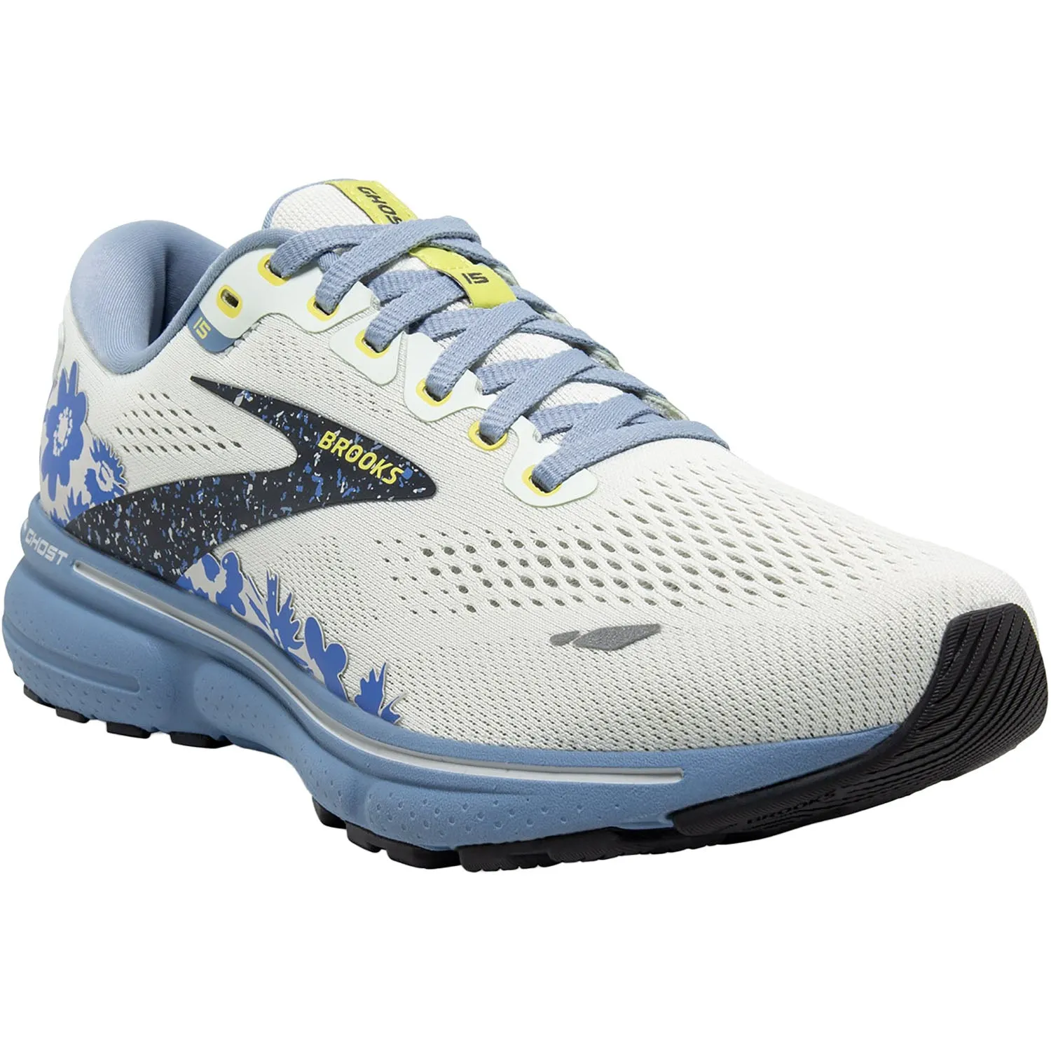 Women's Brooks Ghost 15 Ice/Rain/Ebony Mesh