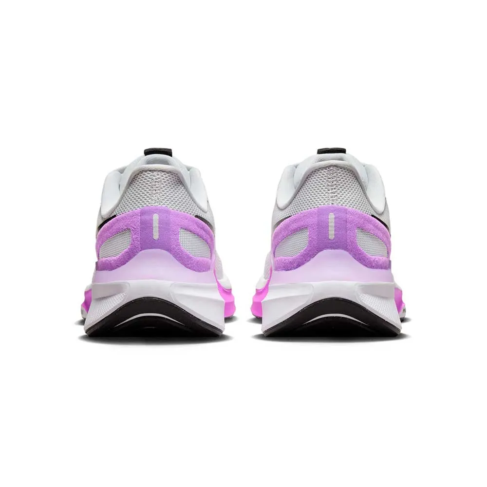 Women's Nike Air Zoom Structure 25 Running Shoe - White/Black-Pure Platinum-Fuchsia Dream- Regular (B)