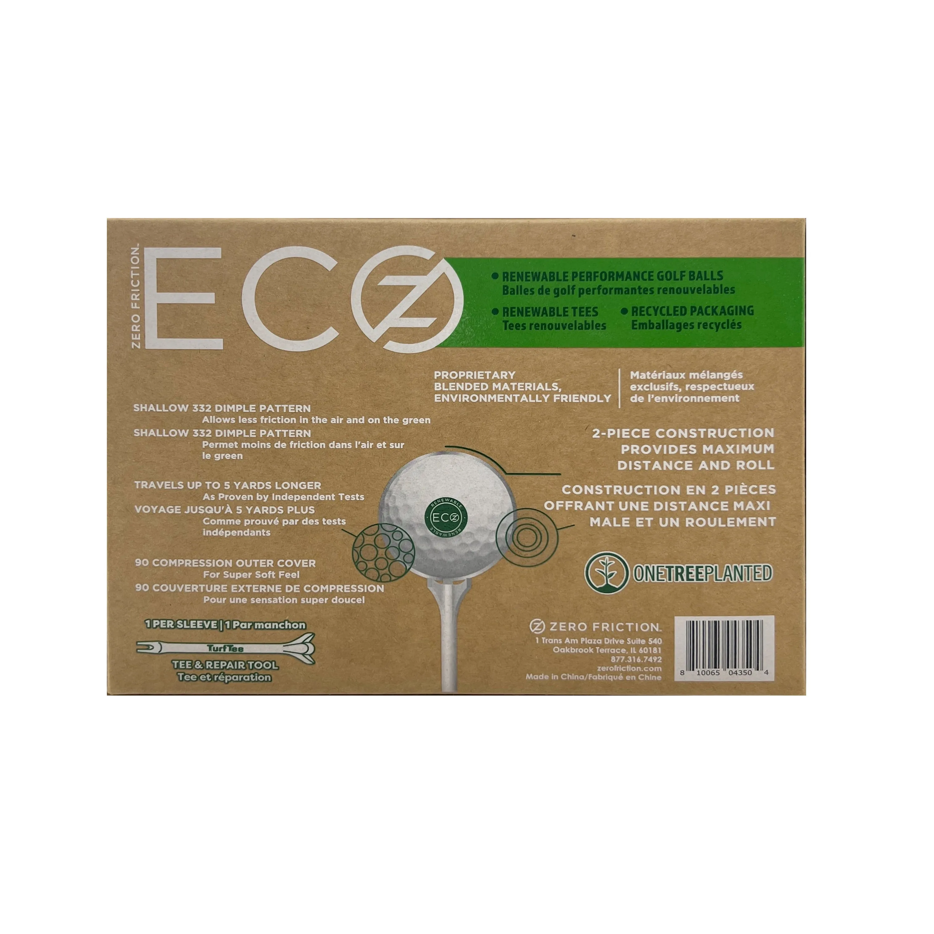 Zero Friction ECO Z Golf Ball - Dozen, White