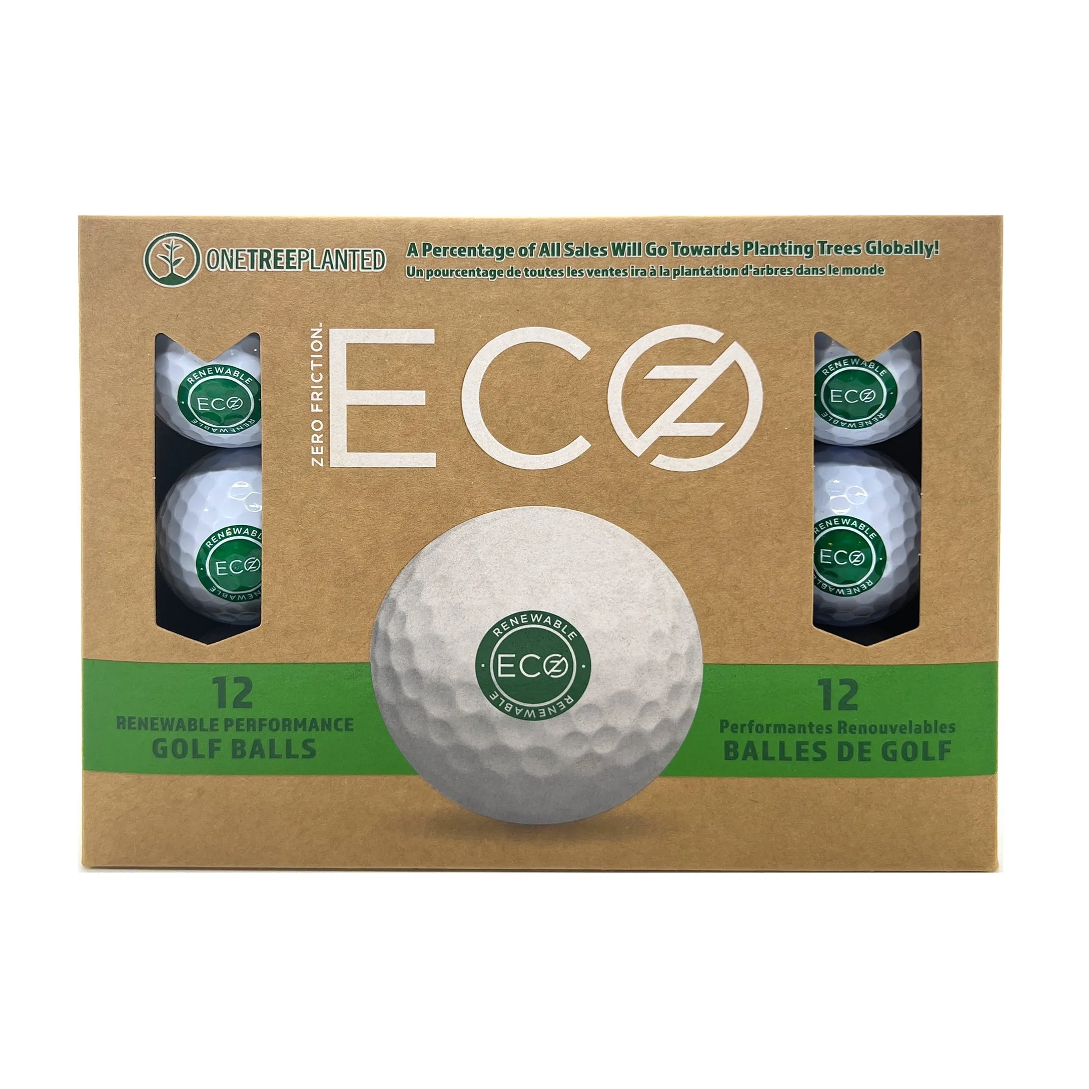 Zero Friction ECO Z Golf Ball - Dozen, White