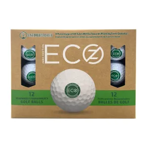 Zero Friction ECO Z Golf Ball - Dozen, White